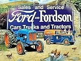 ford fordson tractor data 300mm x 400mm Metallschild Ford & Fordson Traktor (og)