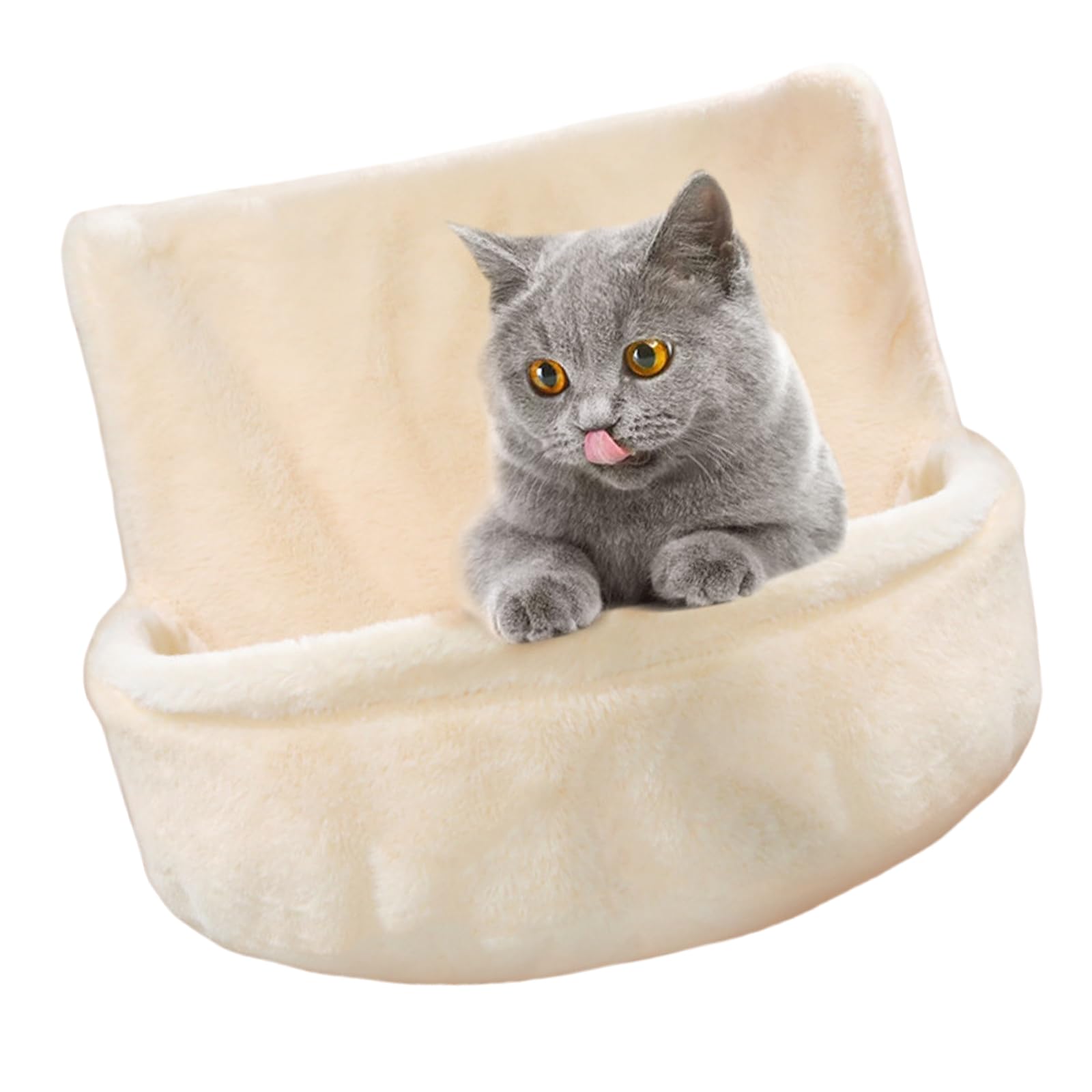 Hamac en peluche pour chats amovible et lavable grand couchage chaud