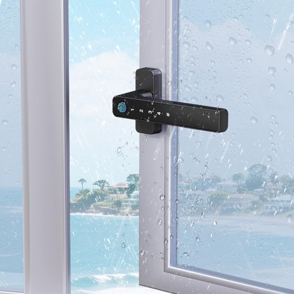 Empreinte digitale pour serrure de fenêtre en aluminium antivol avec loquet de sécurité en alliage de sécurité