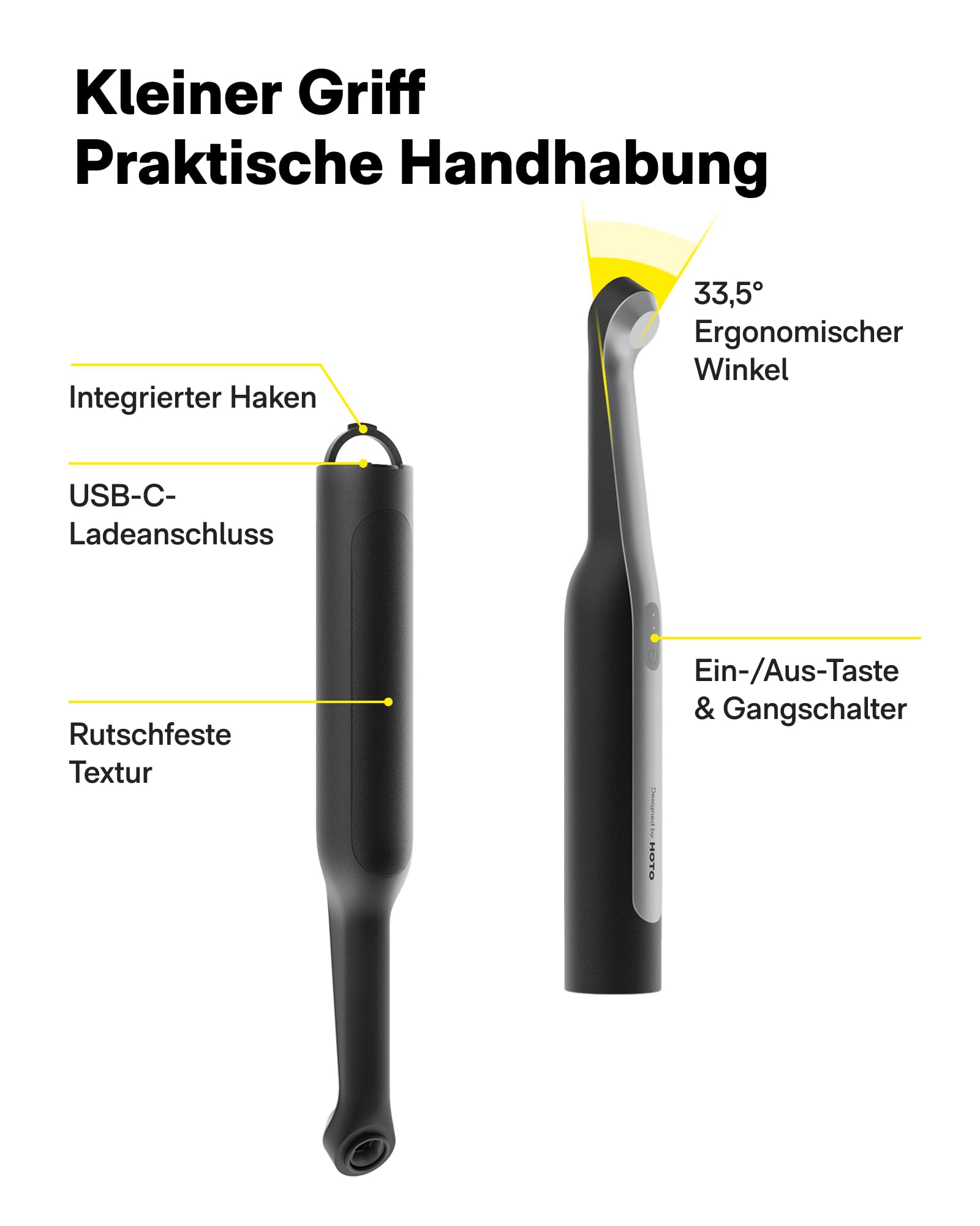 HOTO Wand™ Elektrische Reinigungsbürste, USB-C Kabellose Fugenbürste mit 12 Reinigungsköpfen, IPX7 Bad Putzbürste Elektrisch für Fugen, Ecken, Fußboden, Fliesen, Küche, 3D Druck Reinigung, Bad Gadgets