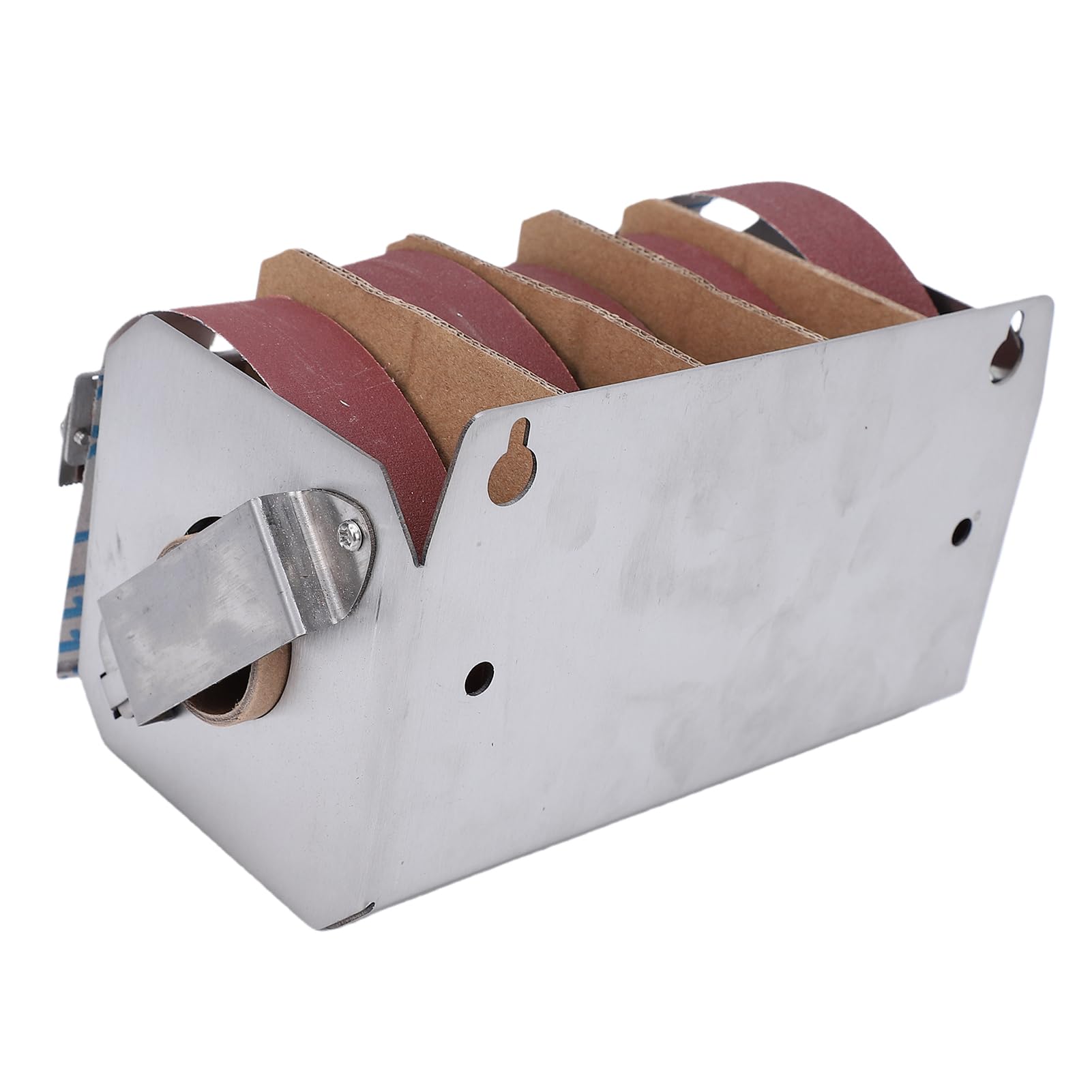 Rotolo di Tela Smeriglio, 5 Grane 150 240 320 400 600 Rotolo di Carta Vetrata con Scatola Dispenser in Acciaio Inossidabile, Rotoli di Carta Vetrata per Mobili Metallici Automotive