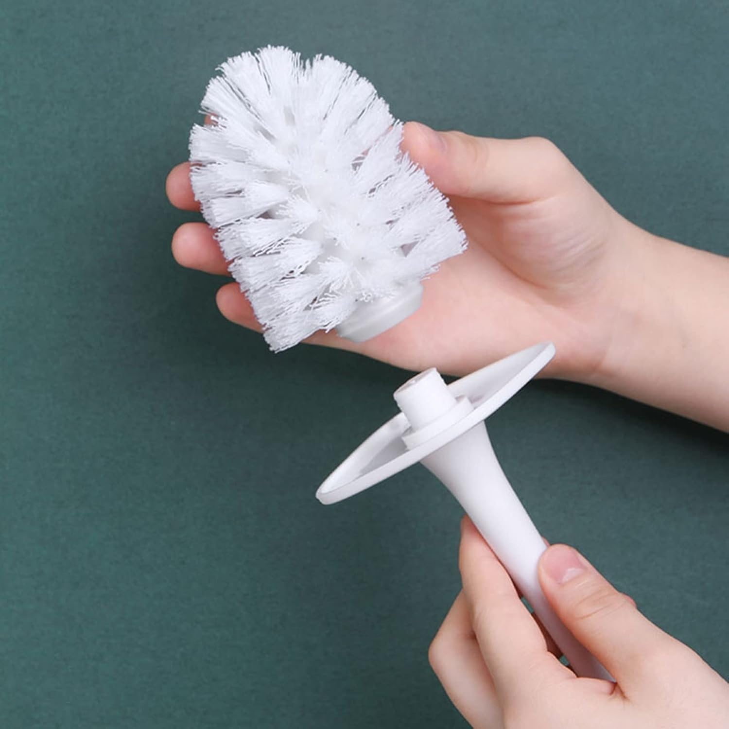 Toilet Brush Holder Household Toilet Brush Long-Handled Soft-haired Friend Housewarming Gift Toilet Brush Set (White/Pink/Dark Blue/Light Blue) Toilet Brush Holders(Light Blue)