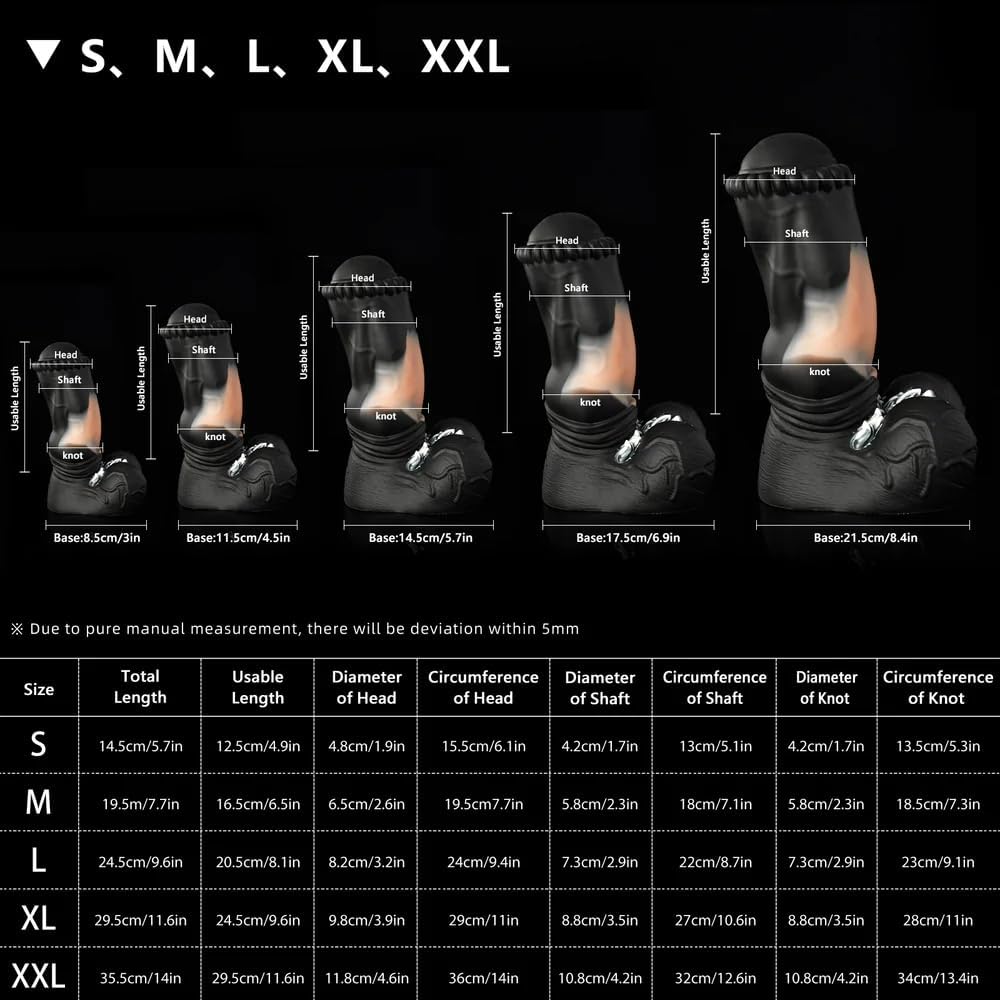 Nothosaur Ranger 5.7 Inch Fantasy Monster Huge Horse Dildo Animal Dildos with Friction Wave Points Big Knot Strong Suction Cup for G-Spot Anal Prostate Vagina Sex Adult Toys for Men Women and Couple
