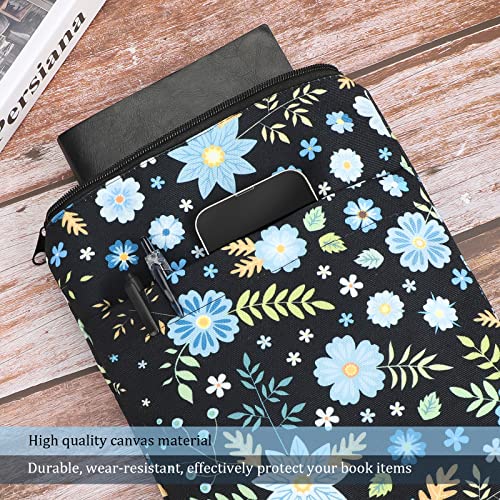Book Sleeve Book Covers Book Protector Floral Printed With Zipper Washable Fabric For Teen Adult Book Lover Teacher Student(Medium,11 X 8.7 Inch) #TOP2