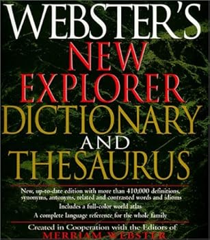 Hardcover Webster's New Explorer Dictionary and Thesaurus by Merriam-Webster (1999-07-02) Book
