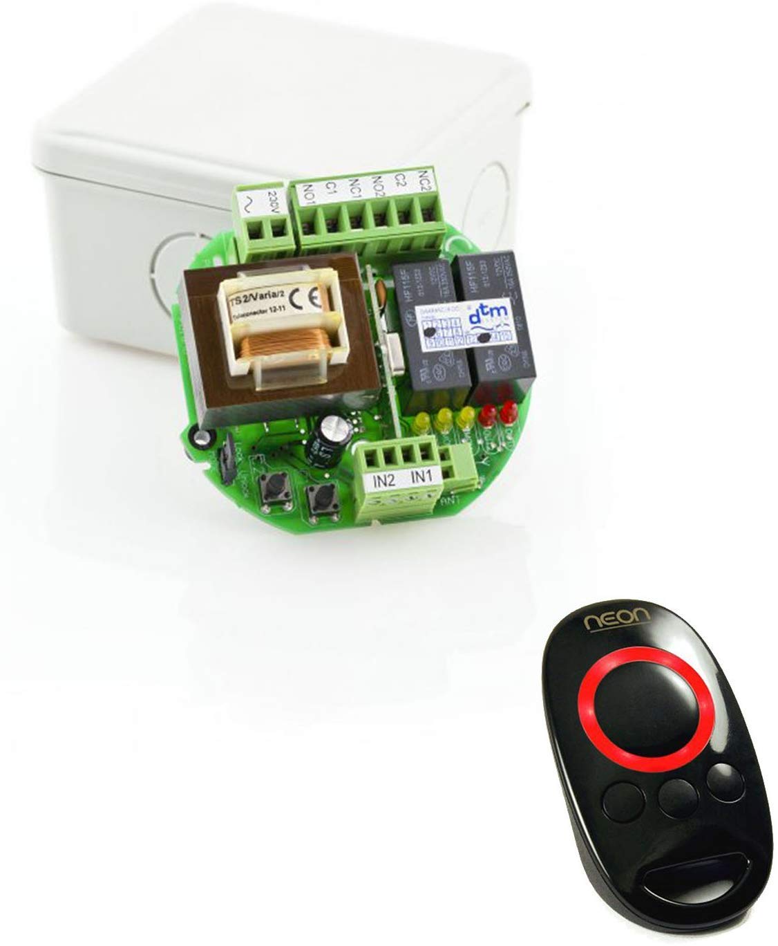 Universel 230 V 2 canaux Récepteur radio avec émetteur manuel