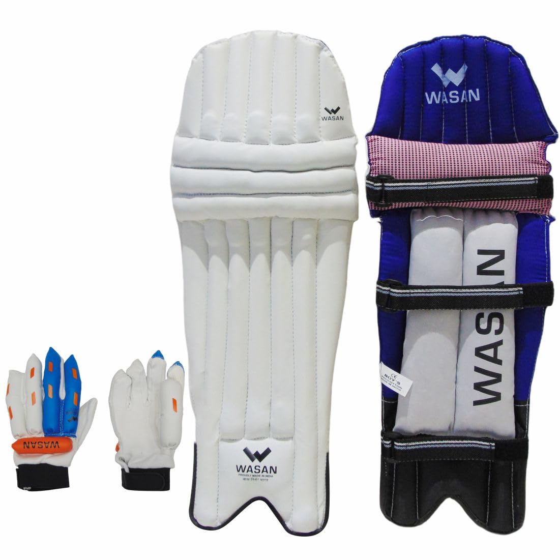 Wasan Cricket Batting Legguard Pads & Gloves Set | Boys Size (Age 8–12 Years) | Lightweight & Durable Protective Gear for Kids-image-32