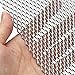 Modengzhe 47 x 15.7 inches Car Grill Mesh Sheet, Silver Tone Aluminum Alloy Multi-functional Grille Mesh Roll (4 x 8 mm Rhombic Grids)