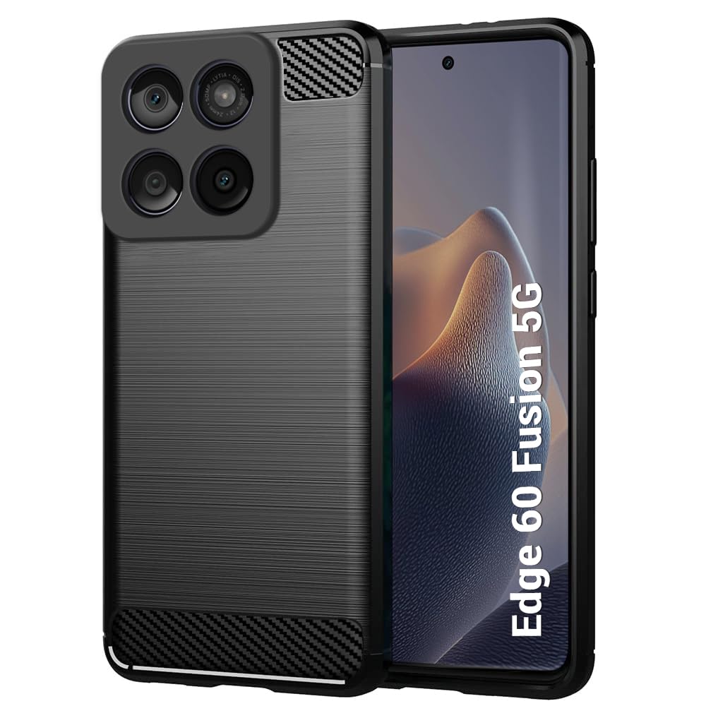 TheGiftKart Rugged ShockProof Back Cover Case for Motorola Moto Edge 60 Fusion 5G | Total Camera Protection | Anti-FingerPrint Finish | 360 Degree Protection Cover for Moto Edge 60 Fusion (TPU, Black)