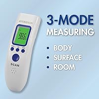 Vista 3 de Termómetro sin contacto Veridian Pantalla LCD 09-183 1 cada uno