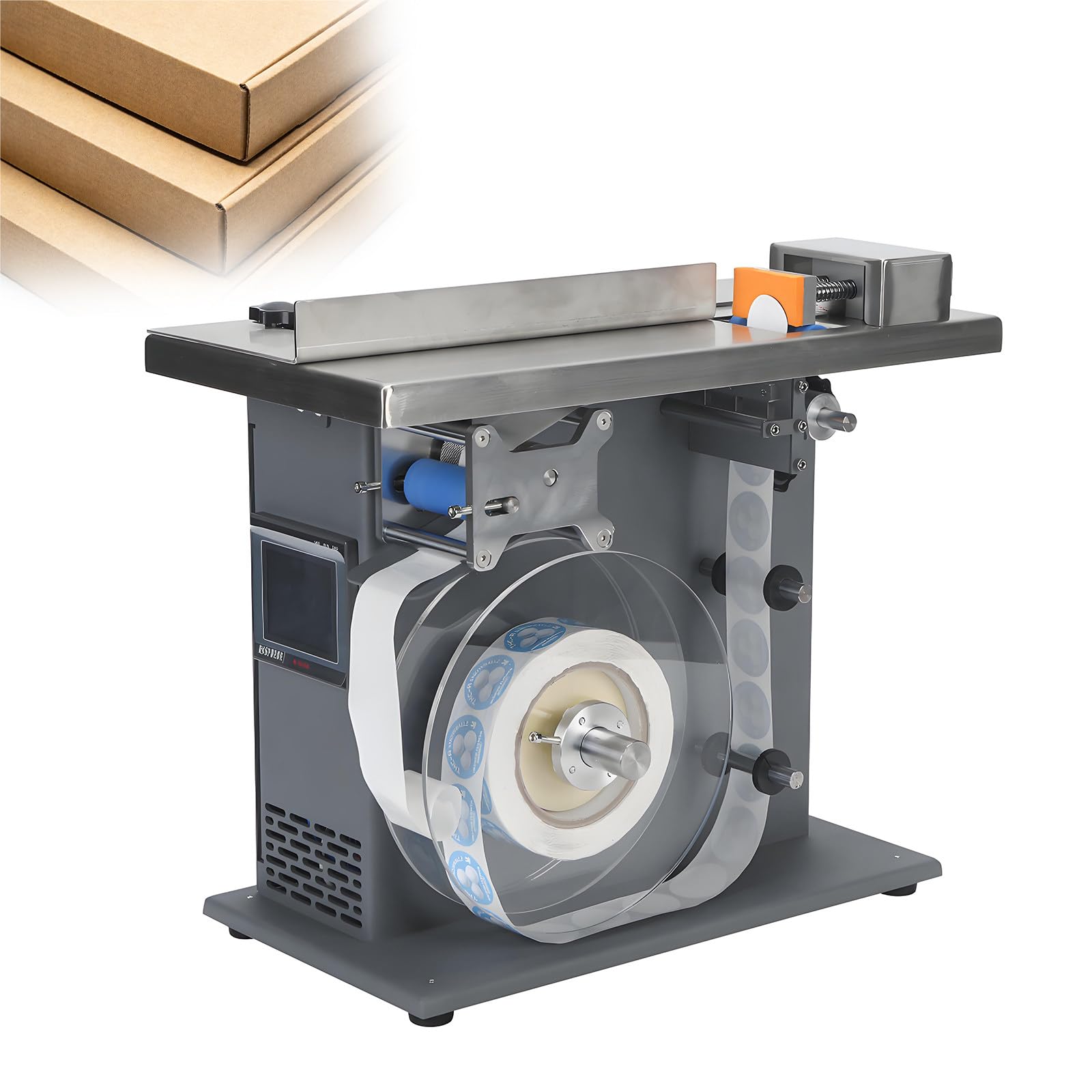 Eiwitany 200W High Precision Semi-Automatic Corner Labeling Applicator,for Cosmetic and Electronic Product Labeling