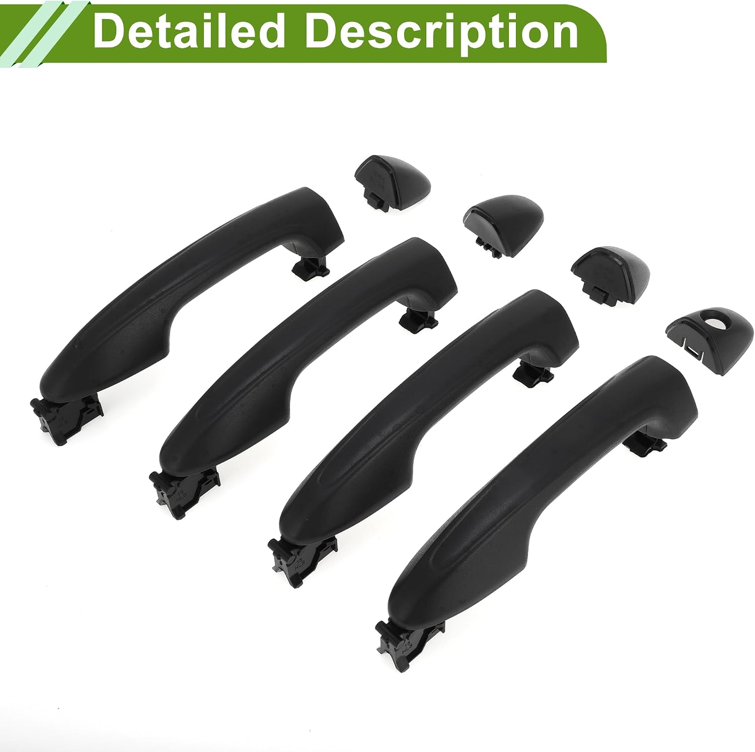 No.692100K210 Exterior Door Handle for Toyota HILUX FORTUNER 2015-2019 Durable Black Outside ABS 1 Set