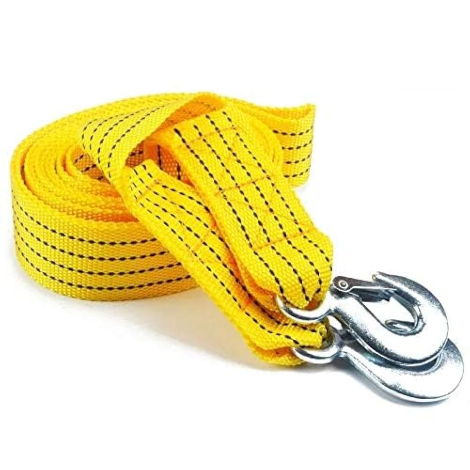Tow Rope Heavy Duty Car Tow Rope Strap Belt High Strength Nylon Strap With Strong Metal Hook Towing Cable For Trailer Towing Strap