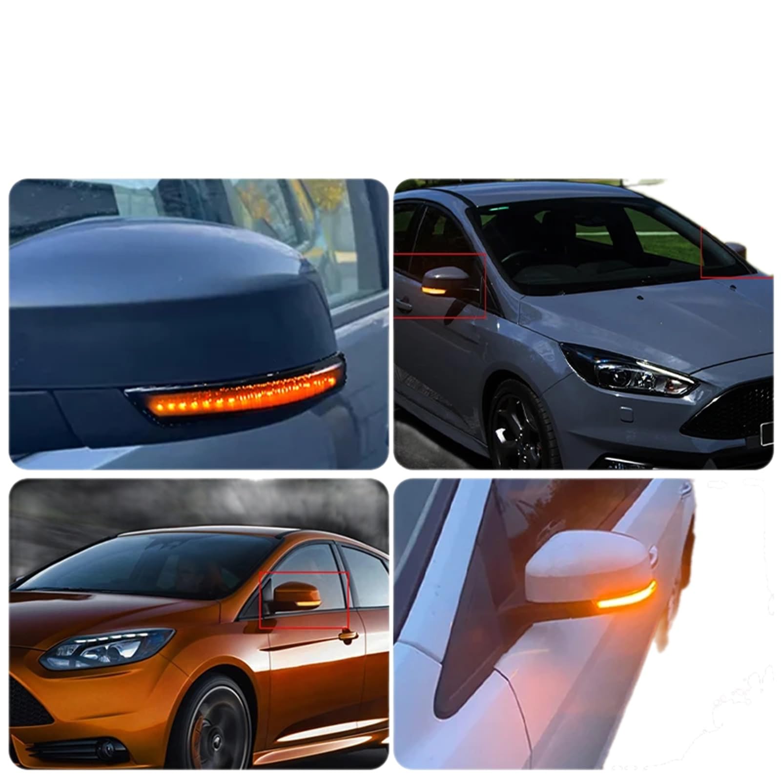 2 szt. 12 V dynamiczne sekwencyjne migacze lusterek kierunkowskazów, do Forda, Focusa, Mk2 2010-2011 Facelift Model Światło kierunkowskazu lusterka bocznego