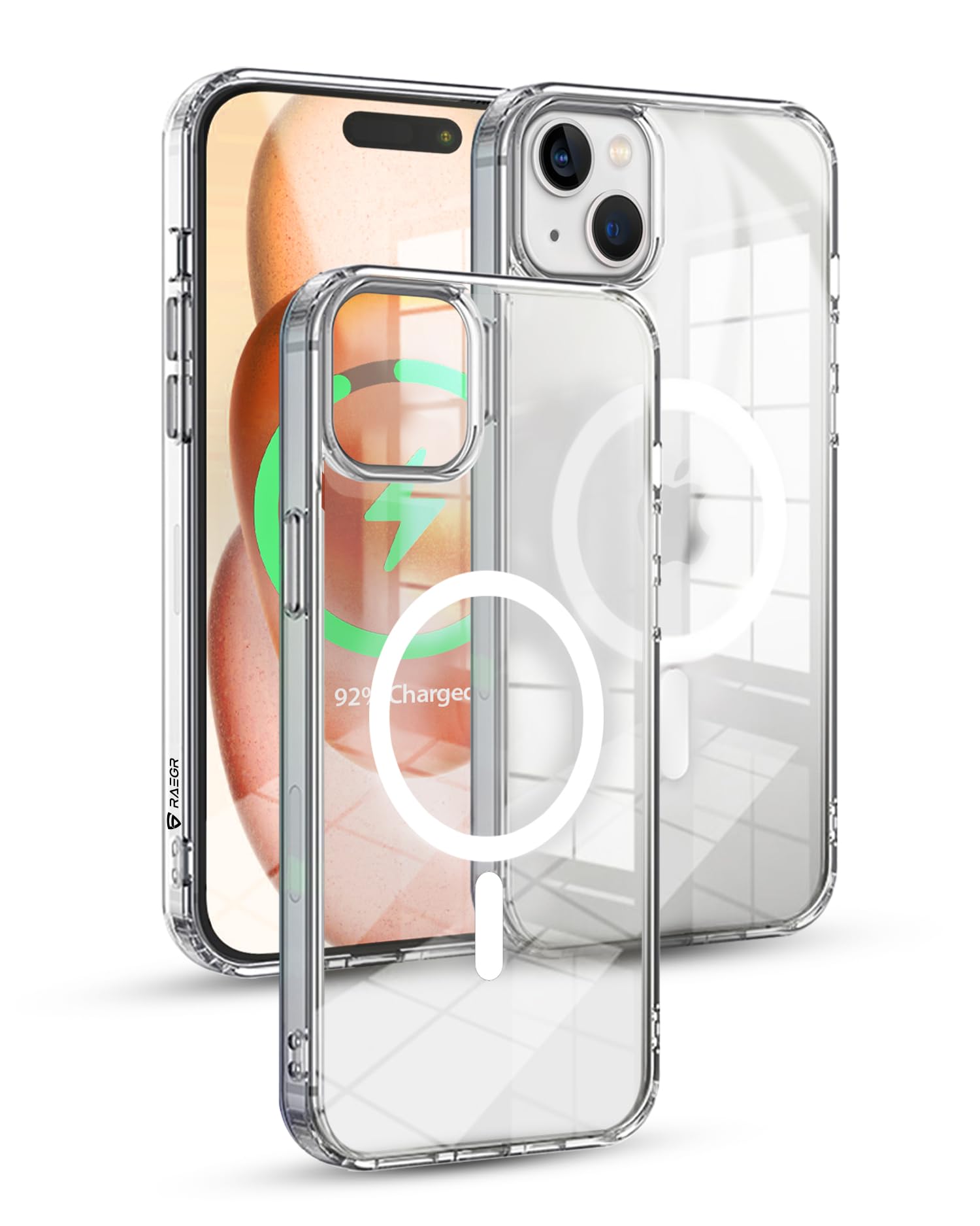 RAEGR iPhone 15 Case | Magnetic Case | Supports Mag-Safe Wireless Charging | Air Hybrid Protective MagFix Case/Cover Designed for iPhone 15 (6.1-Inch) 2023 - Crystal Clear RG10485 (B0CGR8WGK8) Amazon Price History, Amazon Price Tracker