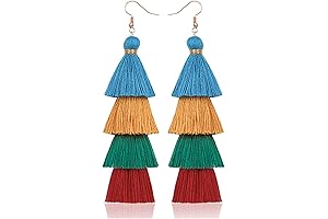 Anneli Jewelry Tassel Christmas Tree Earrings