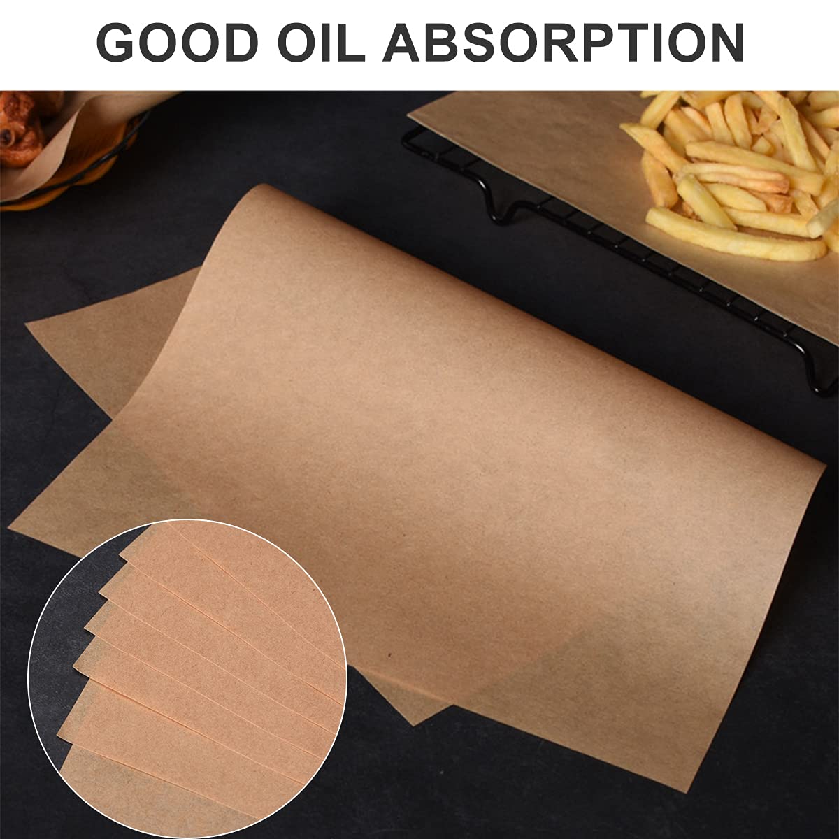Pergamentpapier Vorgeschnitten – 125 Blätter 30,5 X 40,6 Cm, Antihaftbeschichtet, Für Backbleche & Luftfritteuse