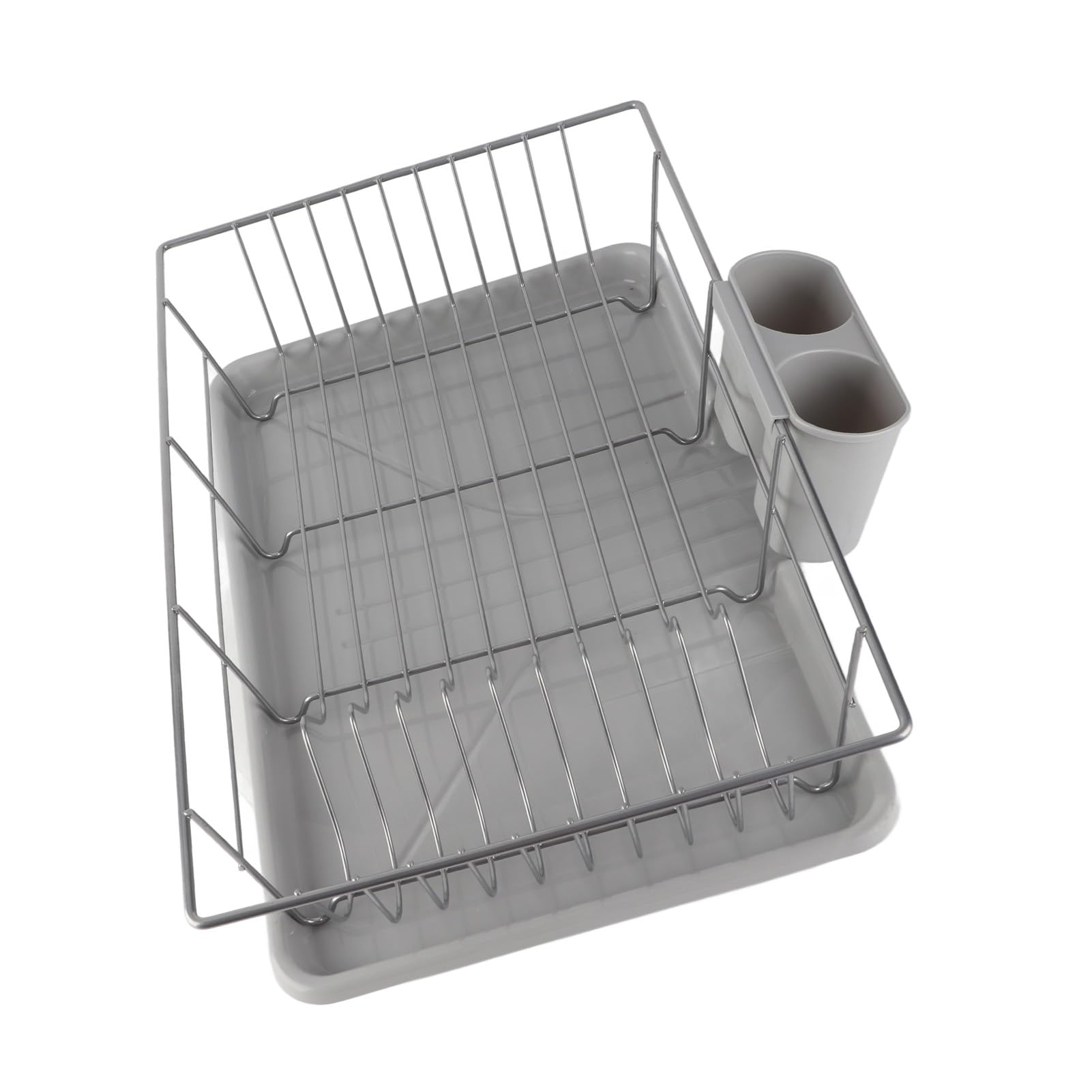 Rejilla para secar Platos, Utensilios de Cocina de Acero galvanizado, Soporte para escurridor de vajilla, Estante de Almacenamiento de Platos de Metal extraíble para