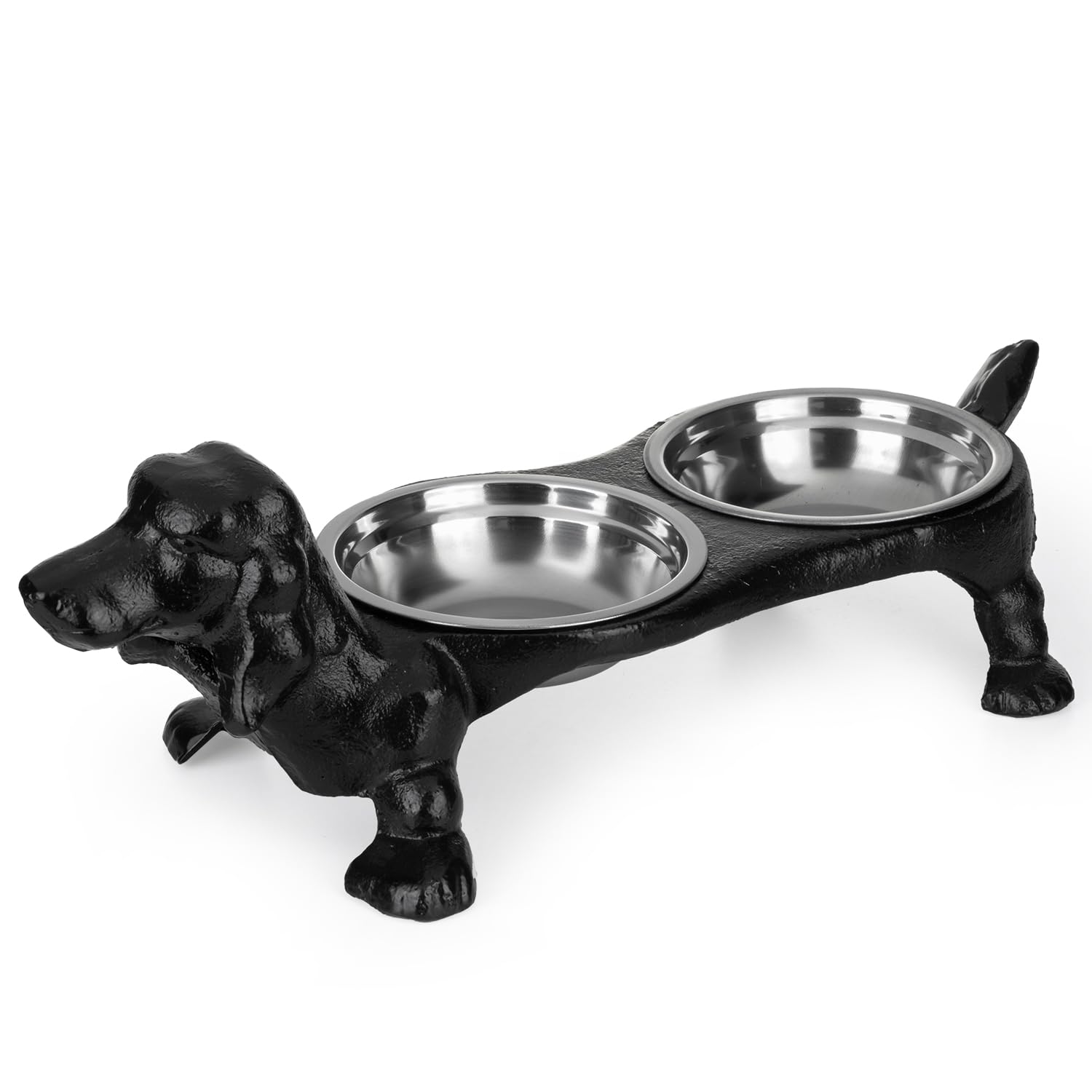 Hierro Fundido Doble Escudilla para perros Comedero y Bebedero de perro napf Forro Moritz®