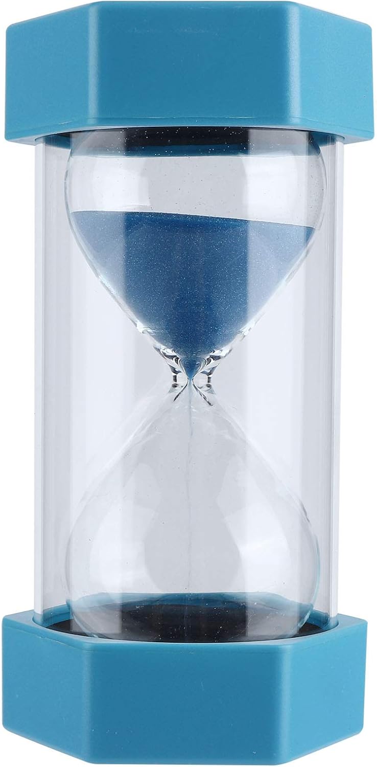 Luqeeg Hourglass Timer, Hexagonal Hourglass Sand Timer, 30 Minutes Timer Clock