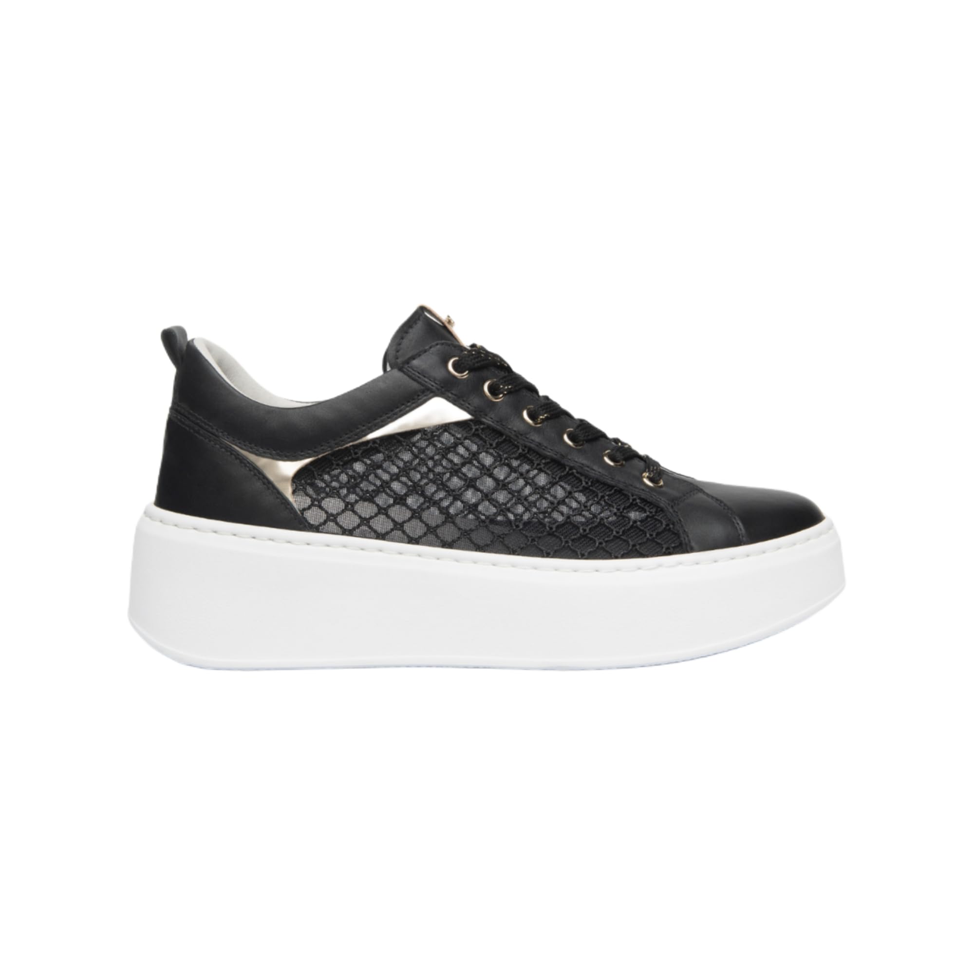 Nero Giardini E615292D Sneakers Donna in Pelle, Tela E Materiale Tecnico - Nero 35 EU