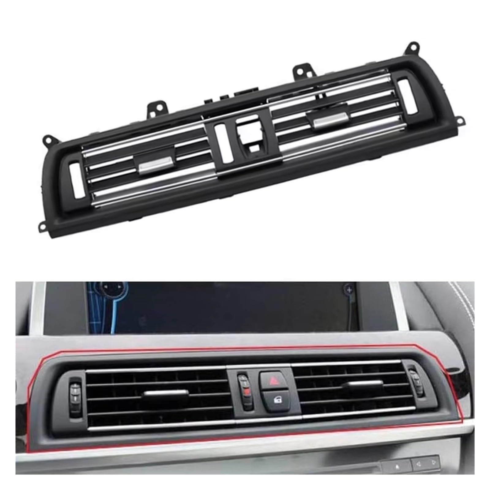 Aérateurs Climatisation Pour BMW Série 6 F06 F12 F13 2011-2018 Panneau de sortie de ventilation A/C central avant 6422 9197 486