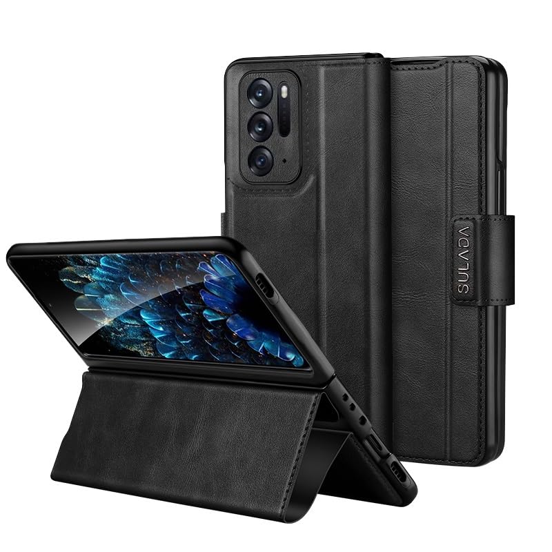 Coque Oppo Find N antichoc fine avec béquille de visionnage et rabat aimanté