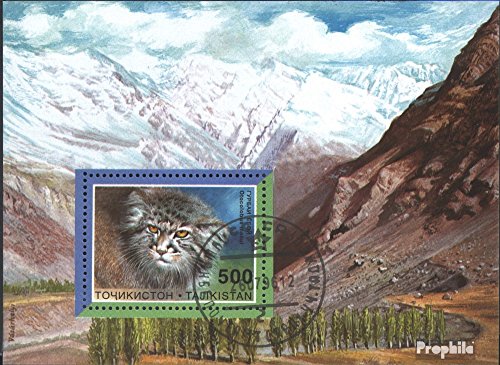 Prophila Collection Tagikistan Block 9 (Completa Edizione) 1996 Small Cats (Francobolli per i Collezionisti) Gatti