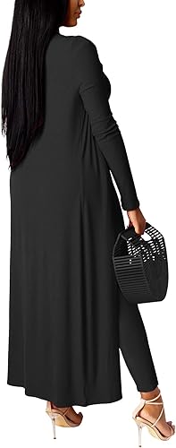 Miniatura 2 de Nihsatin Conjunto sexy de 3 piezas para mujer con parte superior corta, kimono, cárdigan, salida de baño, pantalones ajustados