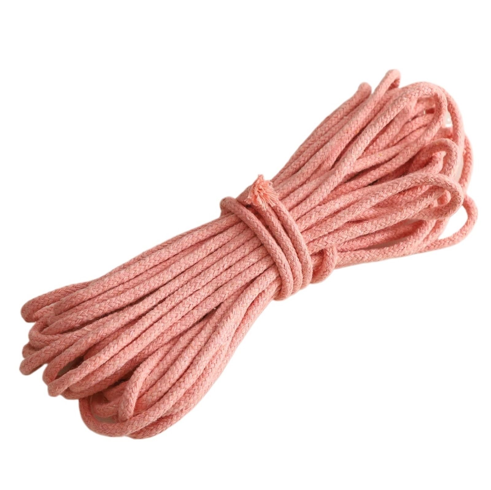 Cotton Macrame Cord 3.0mm 10m Braided Cotton Cord Multi-use Rope for DIY Tapestry Clothing Sewing Craft Projects Handicraft Home Supplies(Color19)