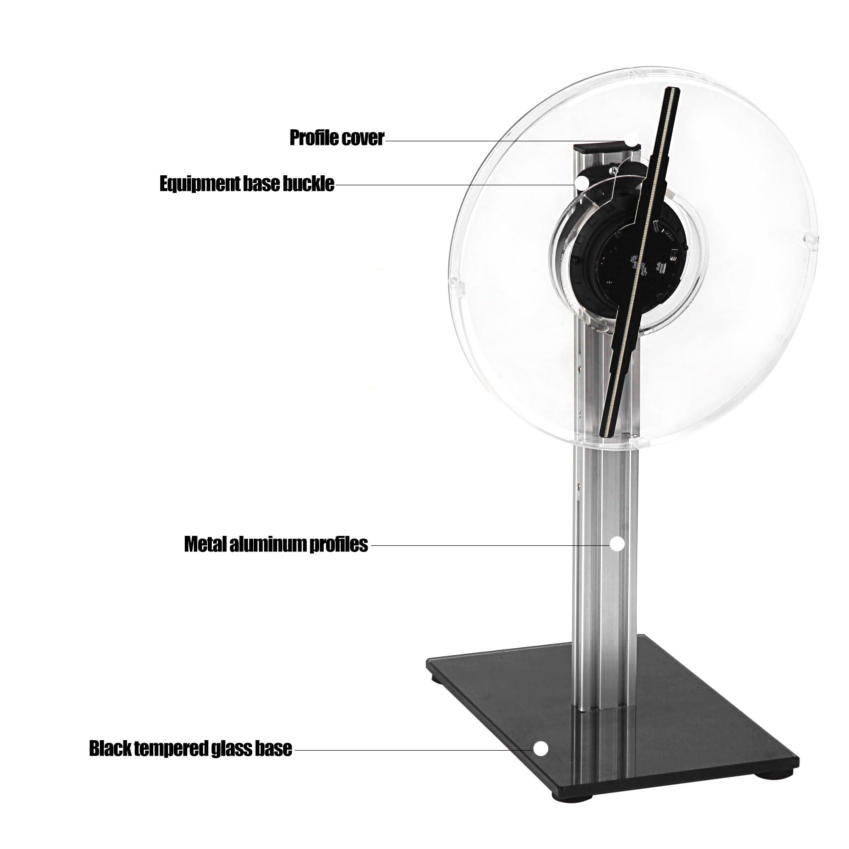 3Dhologramfan Support Avec Base Multifonction, Trépied Holographique 3D, Support Pliable Pour Ventilateur Holographique 39,4 à 100,1 Cm