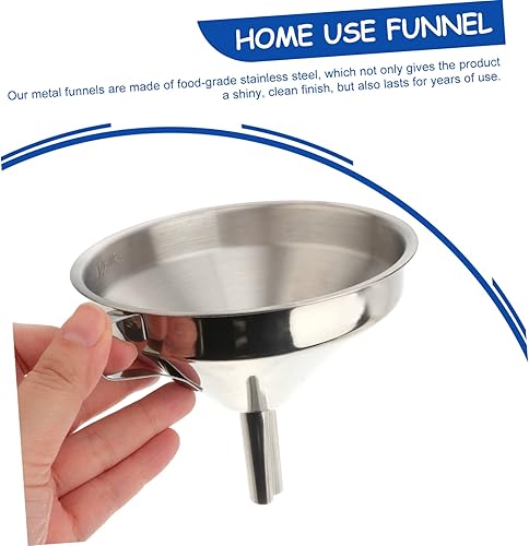 Miniatura 3 de DOITOOL 1 Unidades de embudo de acero inoxidable Colador de metal Mini embudos de metal embudo de aceite embudo de cocina embudo de vino de acero