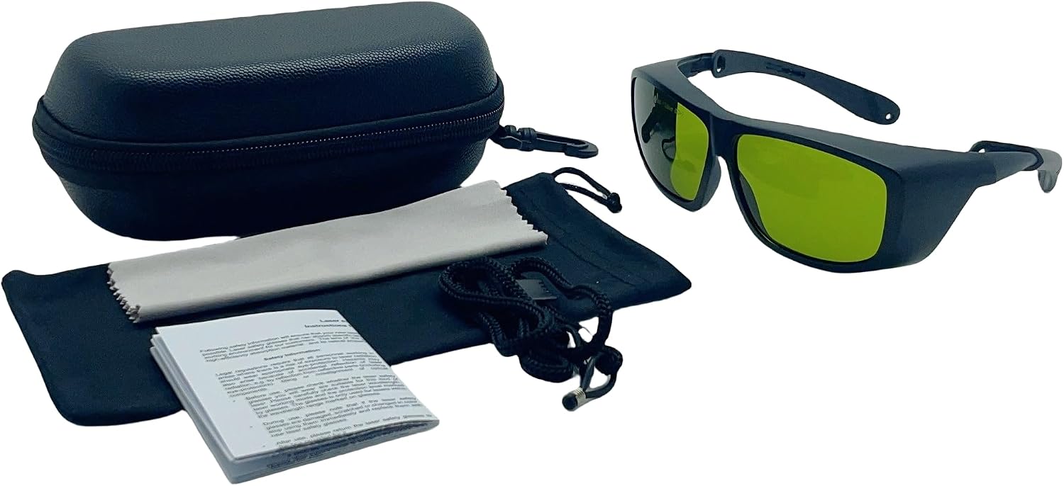 LaserPair 808/980/1064nm Laser Safety Goggles - Diode Laser Protection Glasses for Medical, Hair removal, Meets CE EN207 Standards - Unisex Lightweight (Model: YHP-2)