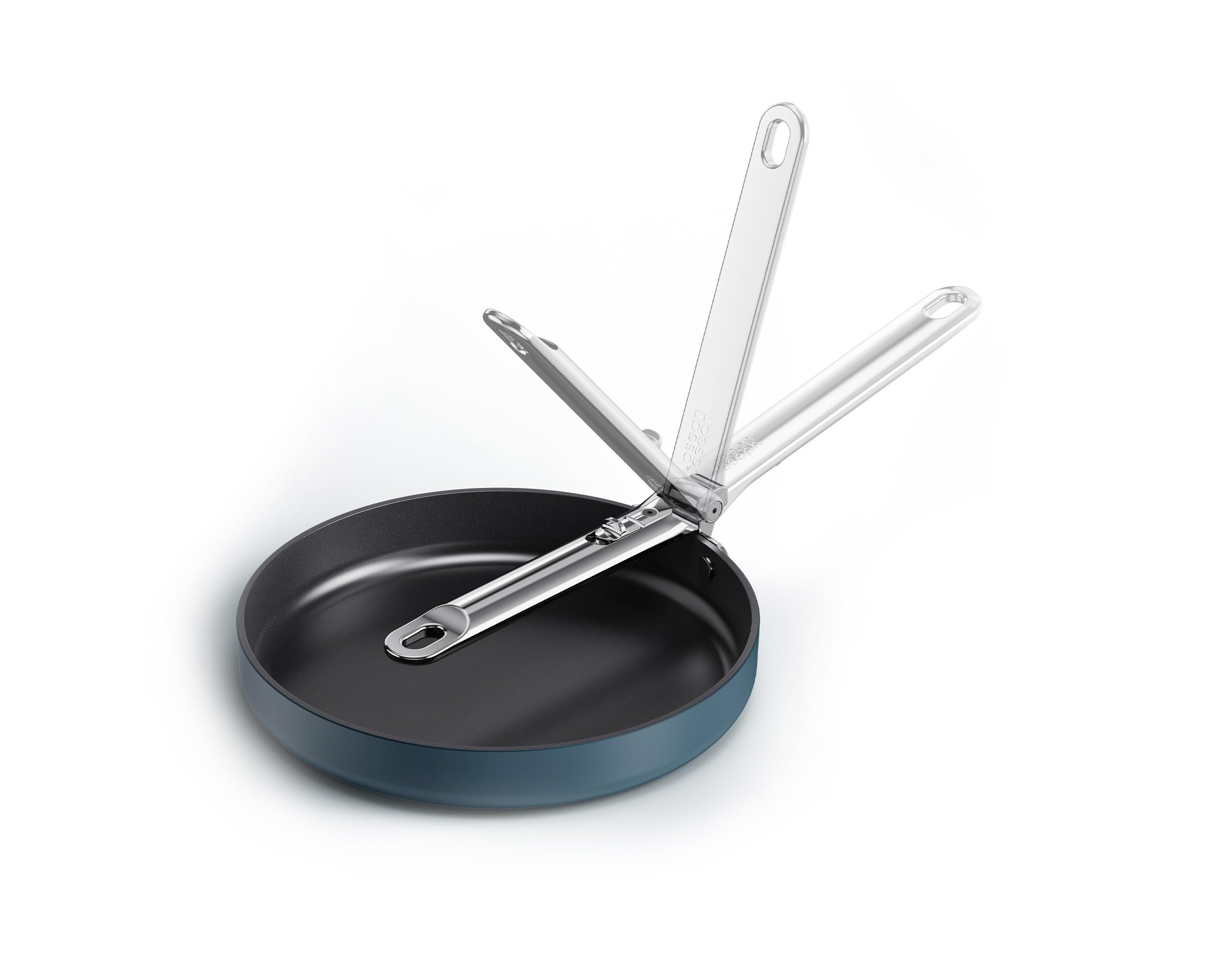 Joseph Joseph Blue Space Non Stick Frying Pan In Midnight Aluminium/Stainless Steel, Size 24Cm