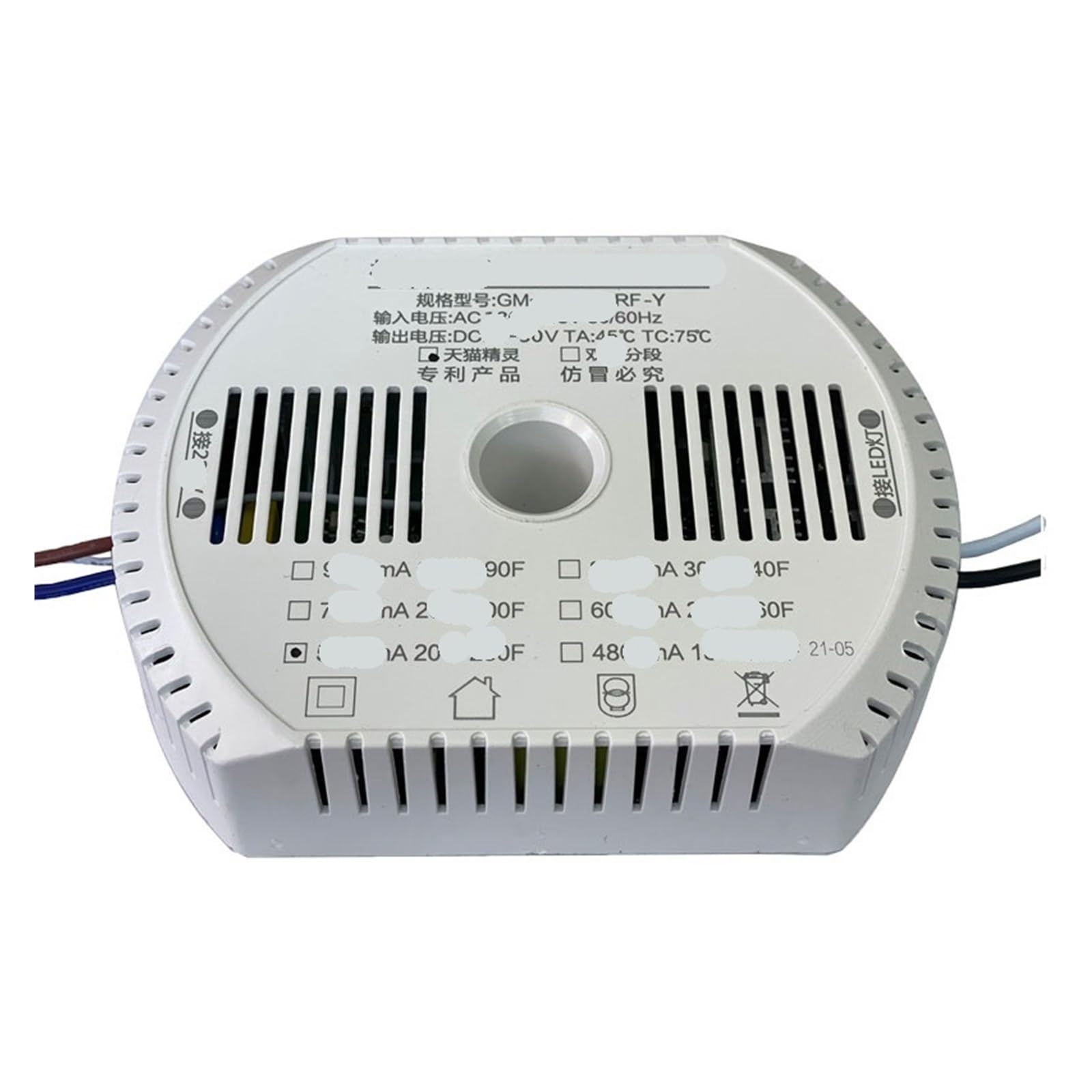 Lustre en cristal LED 24V transformateur de puissance circulaire Mijia