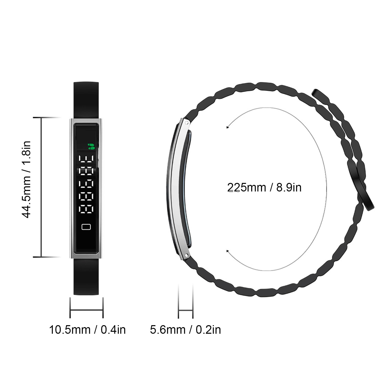 Dpofirs Braccialetto Smart Sanitario, Bracciale Intelligente Indossabile e Tracker Fitness per modalità Multi Sport, Braccialetto Sanitario per Donne Donne