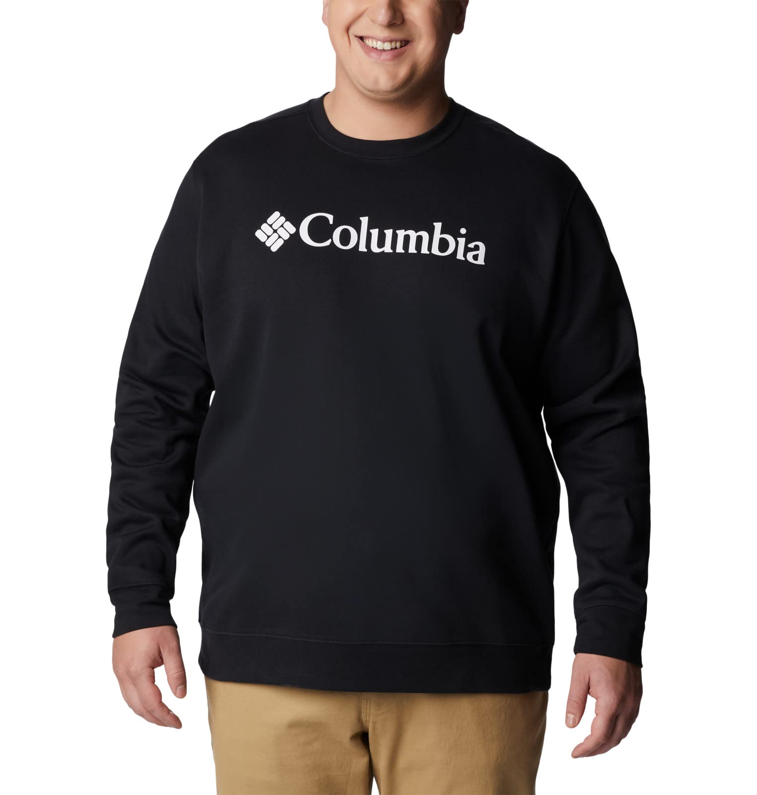 Columbia Men's Trek Crew, Black/CSC Branded Logo, Small at Amazon