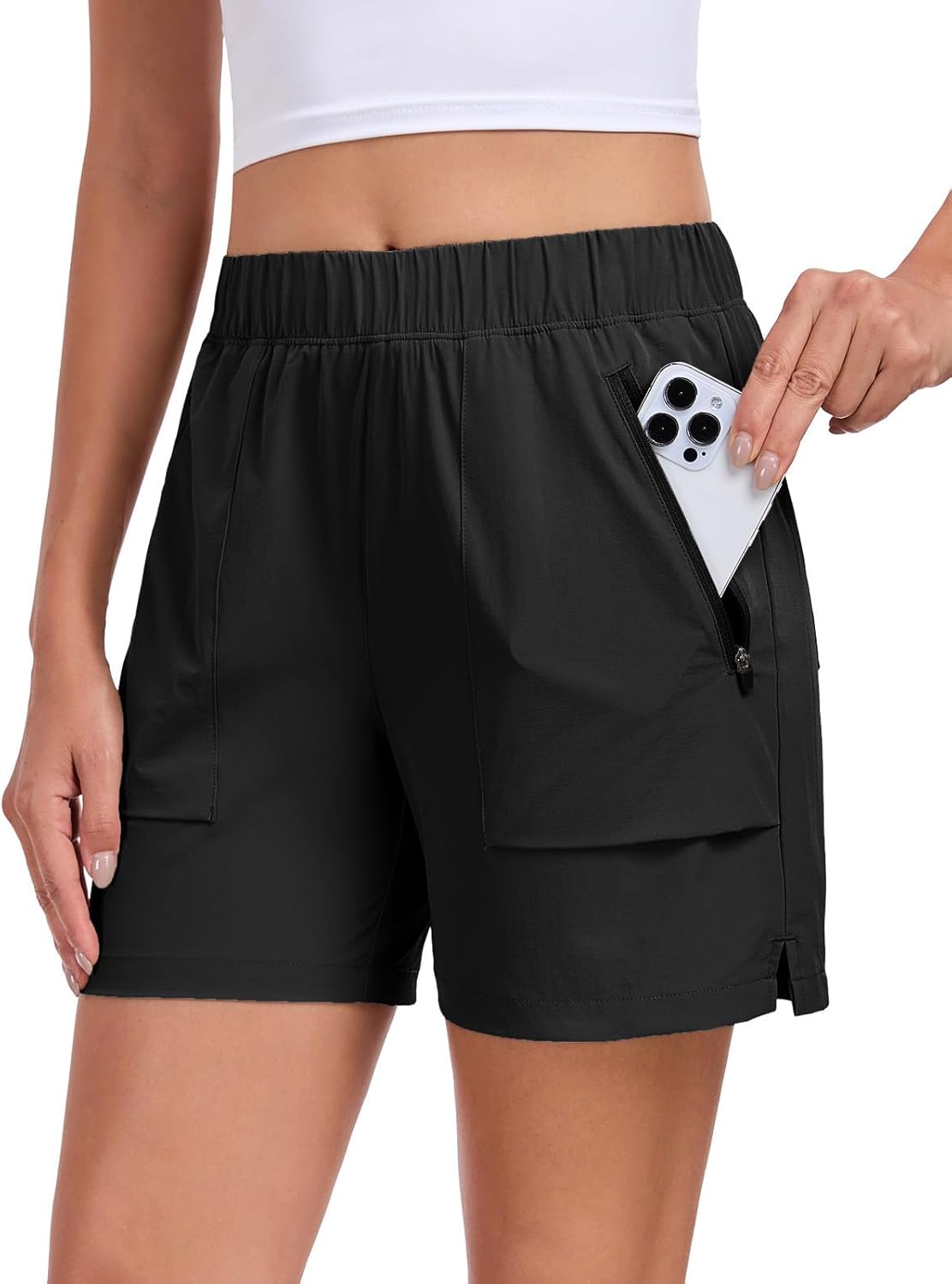 Womens 5” Hiking Athletic Shorts Quick Dry Lightweight Golf Casual Summer Shorts with Zipper Pockets Womens 5” Hiking Athletic Shorts Quick Dry Lightweight Golf Casual Summer Shorts with Zipper Pockets