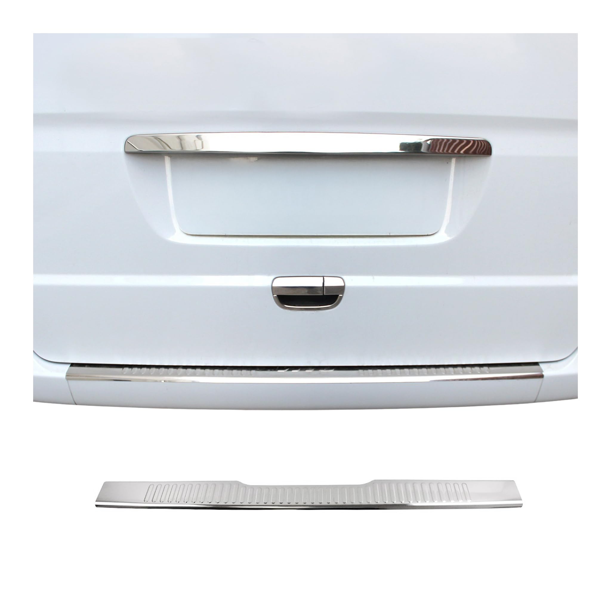 OMAC Protection de seuil de chargement pour Mercedes Vito W639 2003-2014 - En acier inoxydable chromé