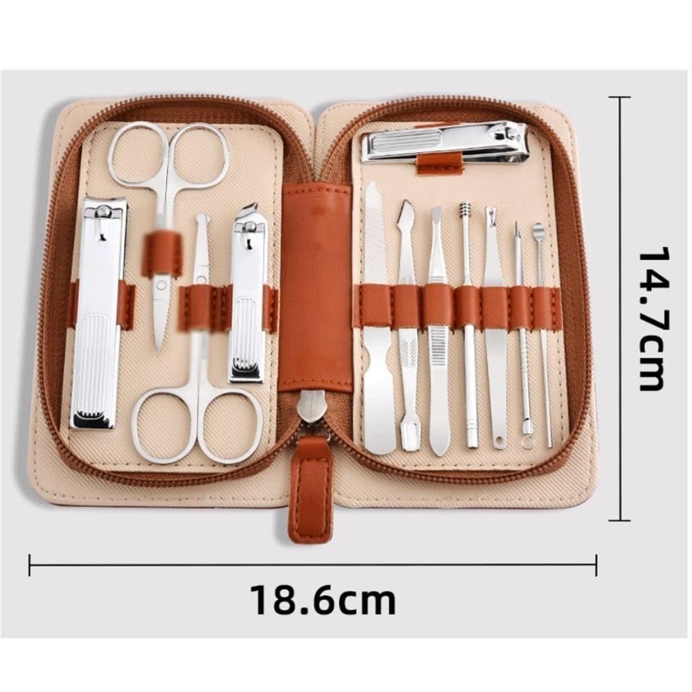 Ensemble de Coupe-Ongles Professionnel, Coupe-Ongles, Ciseaux de manucure Portables, 12 pièces, Accessoires pour Hommes, Ensemble de Soins personnels