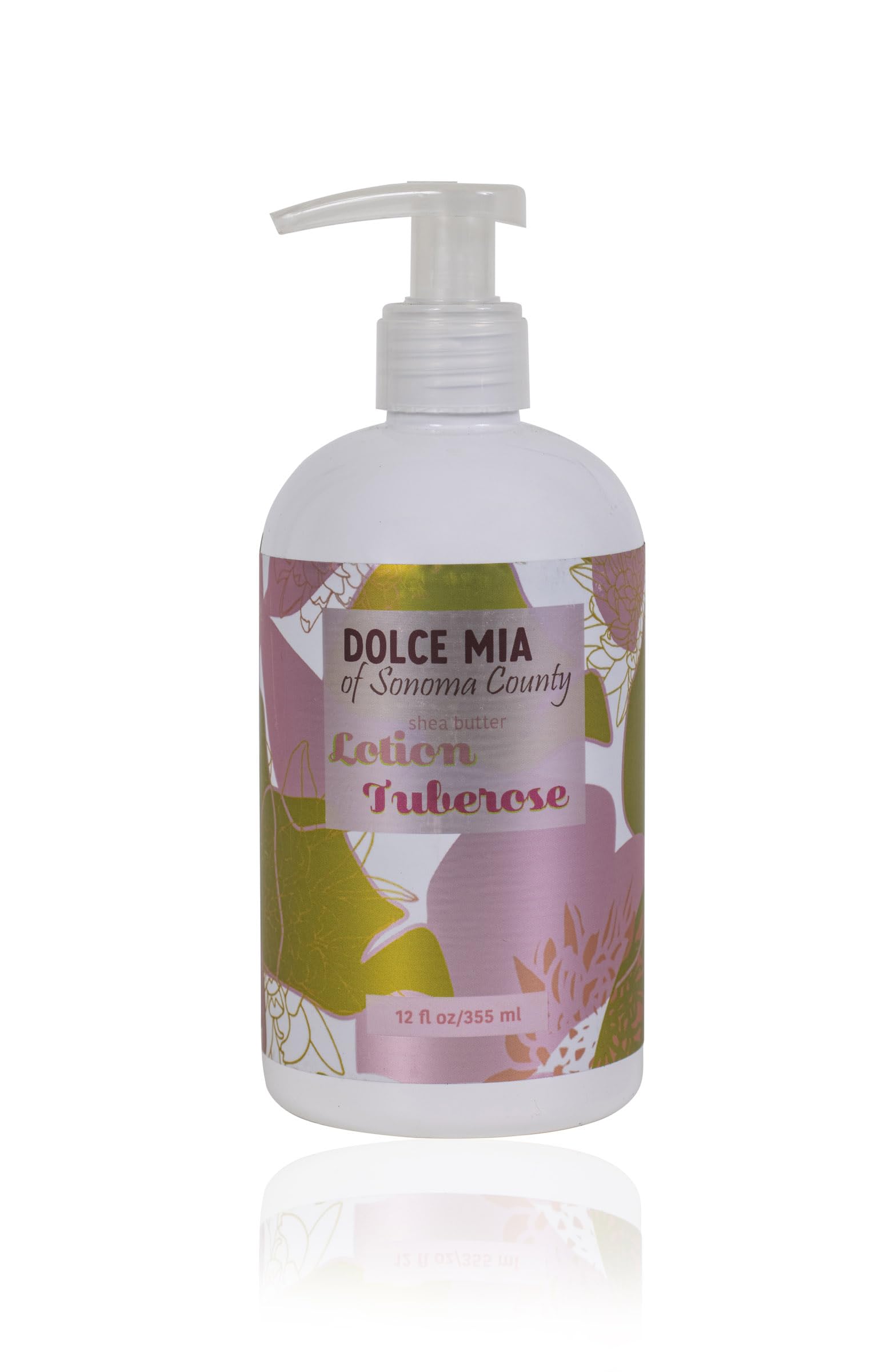 Dolce Mia | Shea Butter Lotion | Tuberose | Organic Botanicals | Hypoalergenic | Vegan and Cruelty Free | 12 oz