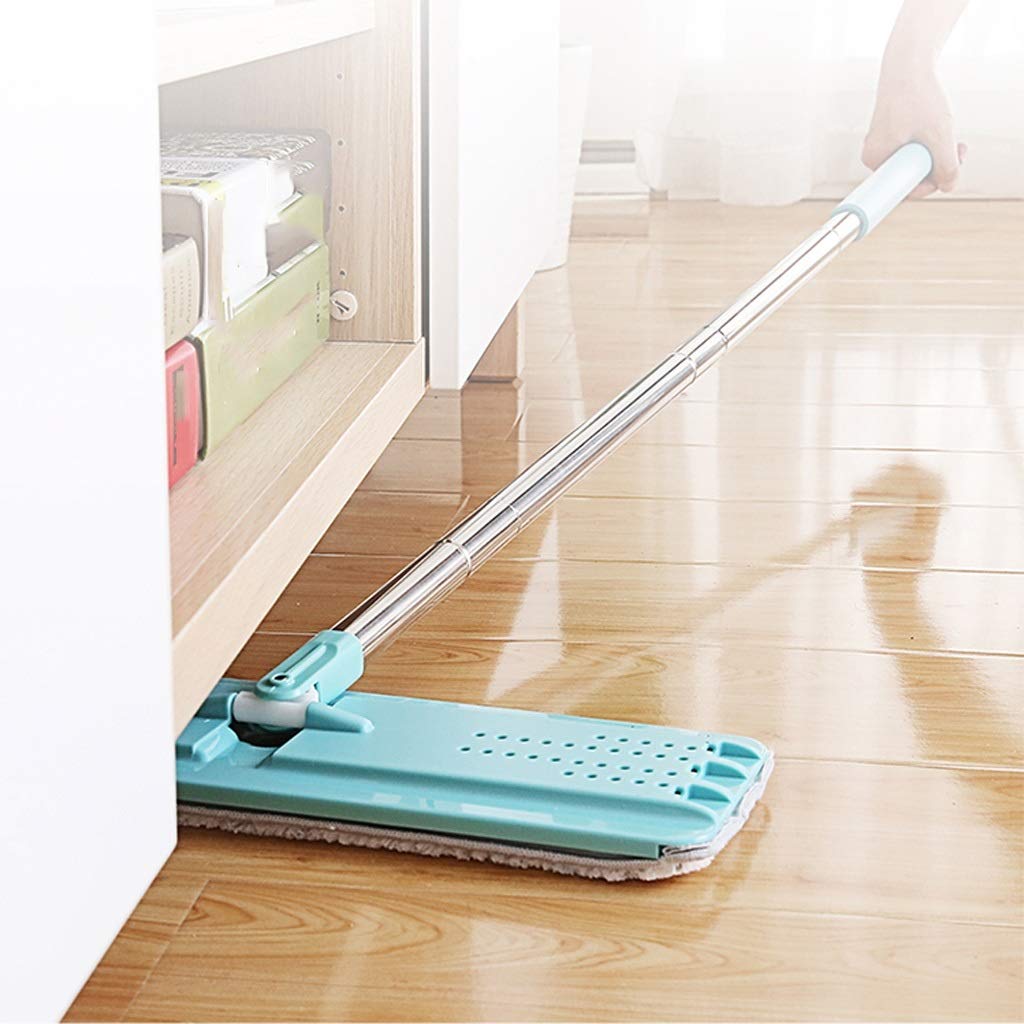RajoNN Juego de fregona y Cubo para Suelo Plano para Limpieza de Suelos del hogar, Limpiador de Cocina, Almohadillas de Microfibra