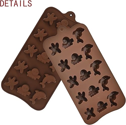 Miniatura 9 de Bouverg 3 Pcs set Food Grade Silicone Mold, Florals Molds and Fruits Molds and Music Molds, for Chocolate, Candy, Jelly, Ice Cube, Cookie, Gummy,