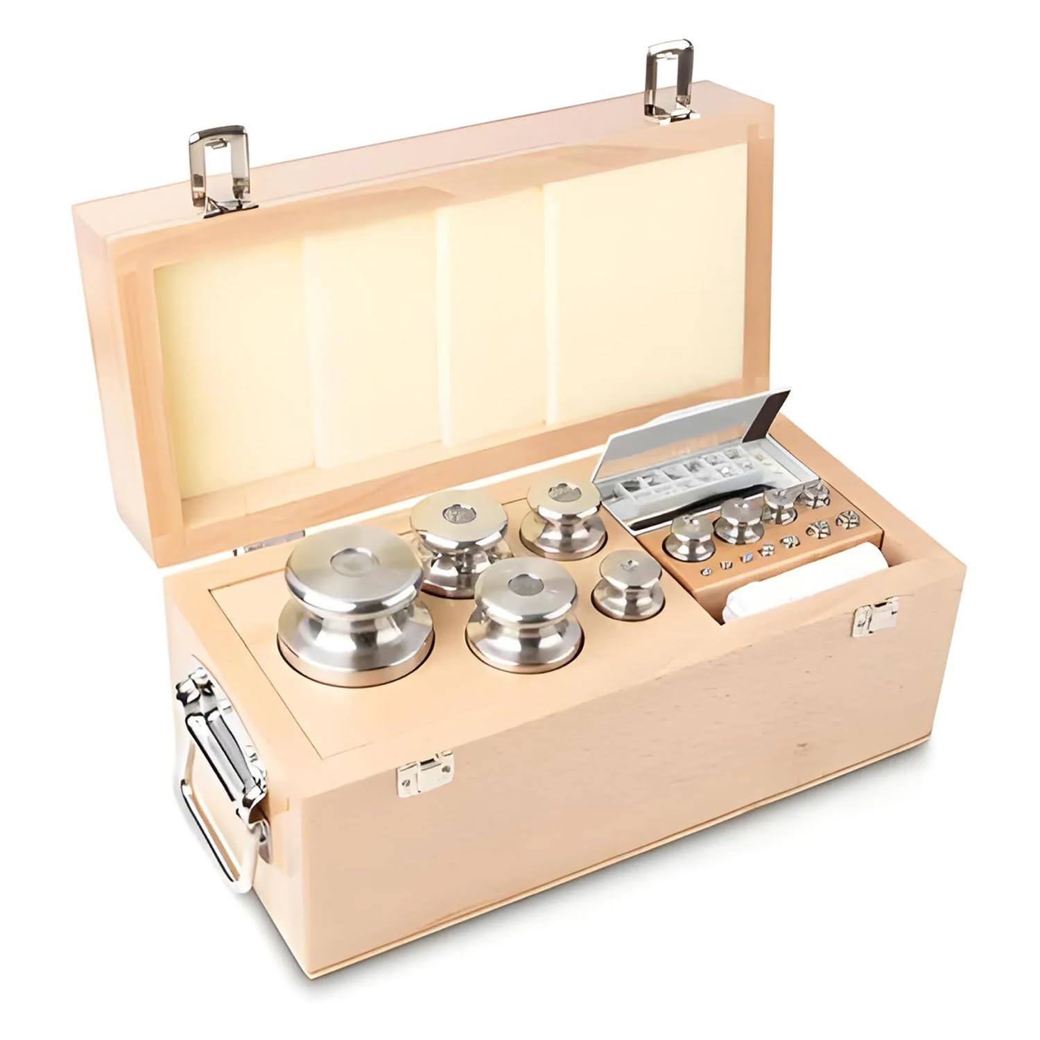 Kern 343-08 1 mg-5 kg M1 Class Set of Weight in Wooden Box with Finely Turned Stainless Steel