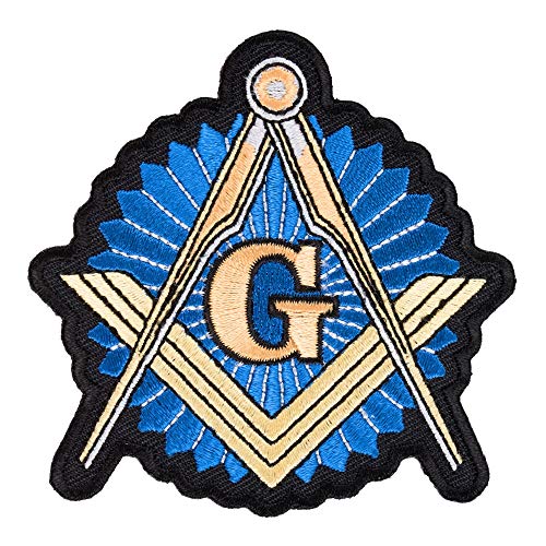 Freemasons Blue & Gold Emblem Patch, Masonic Patches