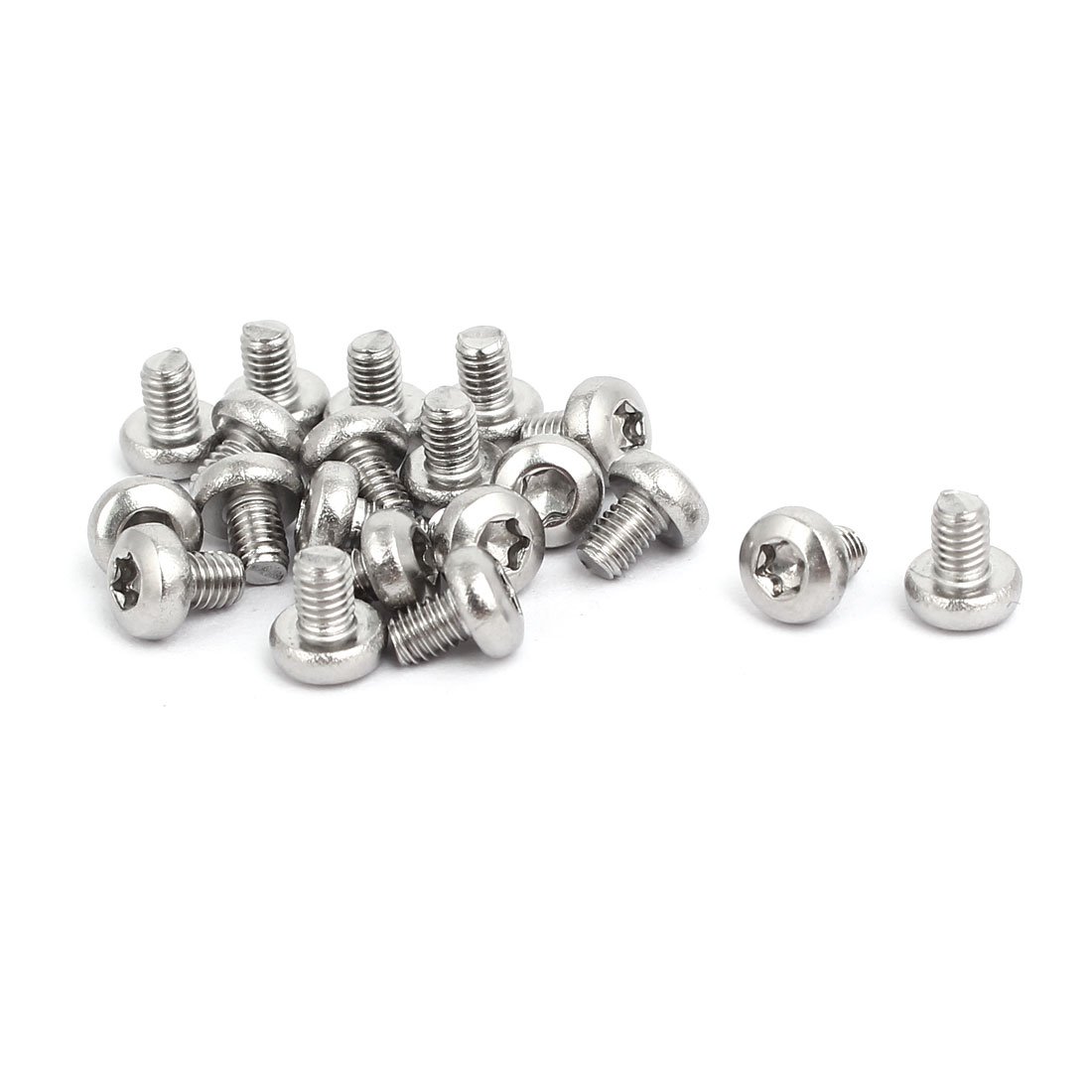 Uxcell Silver Sourcingmap M3x4mm 304 Stainless Steel Button Head Torx Screws Bolts T10 Drive 20Pcs