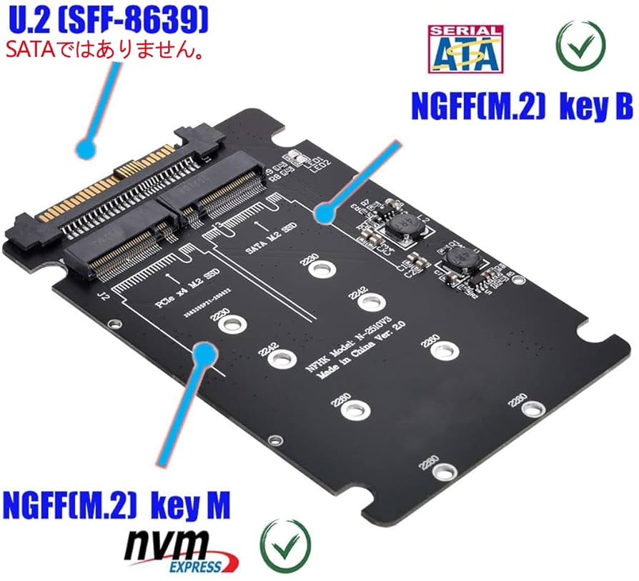 Amazon | SATA M.2 SSD to SAS & NVMe M.2 NGFF SSD to U.2 SFF