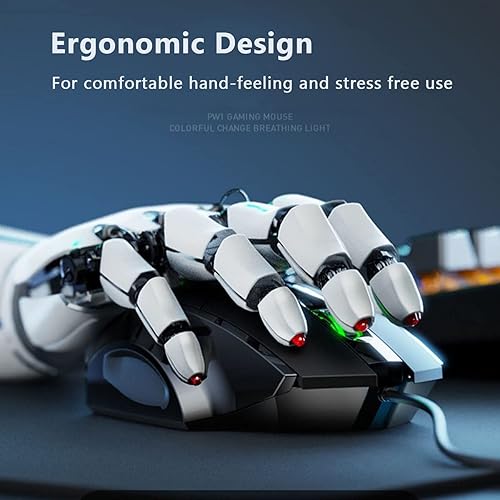 Miniatura 3 de Censprin USB Computer Mouse Wired, Silent Click Corded Mouse 3-Button Wired Optical Mouse, Office and Home Mice, Ergonomic Shape for Windows