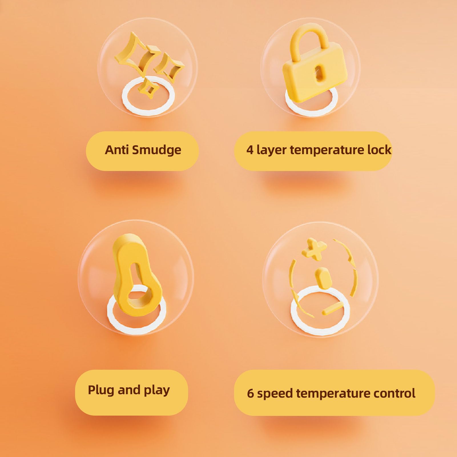 Vikye Portable Bottle Warmer for All Bottles, 6 Gear Accurate and Constant Temperature Control, Waterless Warming Milk Bottle Warmer for Travel