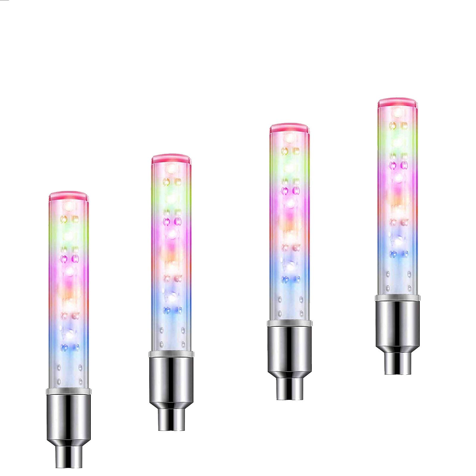 4 Pack LED Bike Wheel Lights,with 5 LED 8 Modes Colorful Waterproof Safety Flashing Light,for Motorcycle Bicycle Accessories,Ultimate Safety & Style (Multi-Colored)